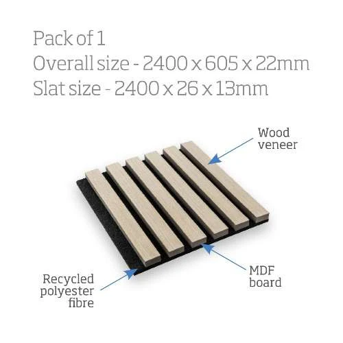 Light Oak Acoustic Slat Wall Panel WPKT9 - Image 3