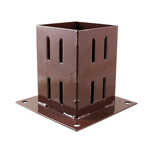 TIMco Quick Fit Bolt Down Post Shoe Red 100mm x 100mm