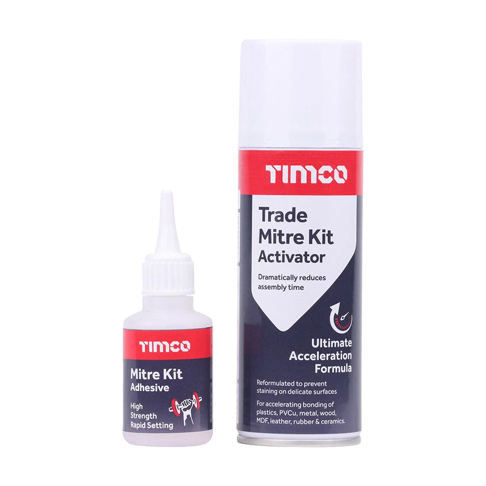 Timco Trade Instant Bond Mitre Kit 200ml + 50g